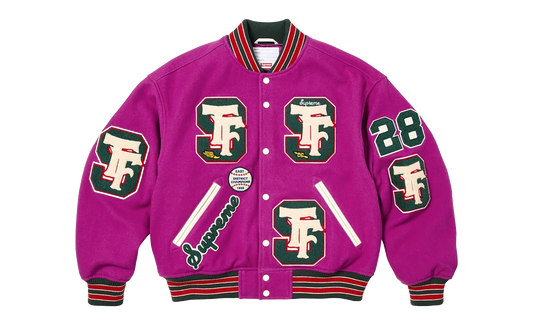 Drill Team Patch Varsity Jacket "FW25 - Magenta" SU27249