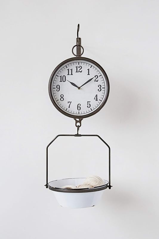 White Decorative Reproduction Scale Wall Clock