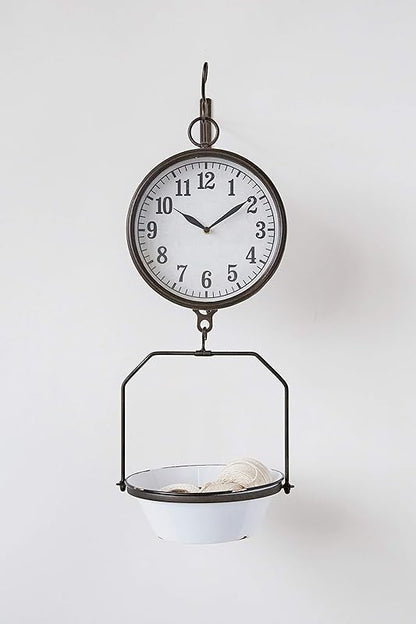 White Decorative Reproduction Scale Wall Clock