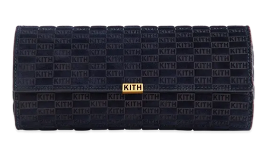 Kithmas Monogram Suede Leather 3-Watch Roll "Ink" KHMSL0039 432