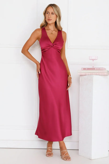 Doing The Most Satin Maxi Dress