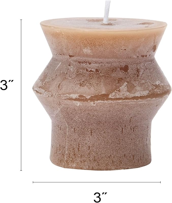 Amazoncom Unscented Totem Pillar Candle Cappuccino