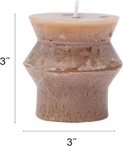 Amazoncom Unscented Totem Pillar Candle Cappuccino