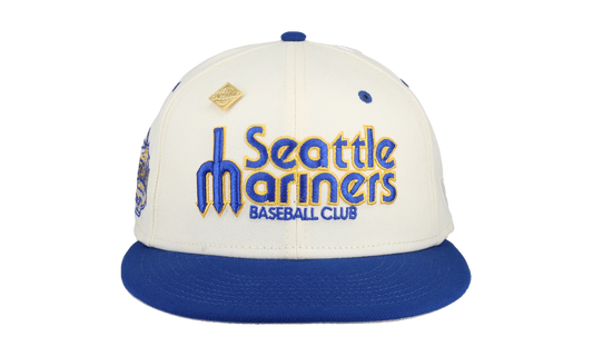 59FIFTY Seattle Mariners 2023 Chrome Collection 2001 All Star Game Fitted Hat "White / Royal Blue" 123451292137