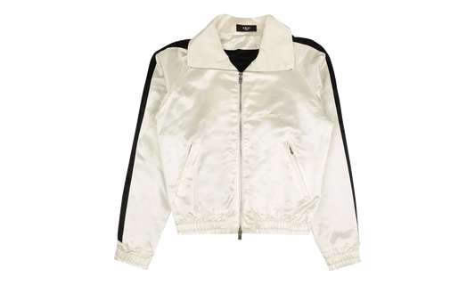 Full Zip Satin Track Jacket "White" MJT001 111 WHIT
