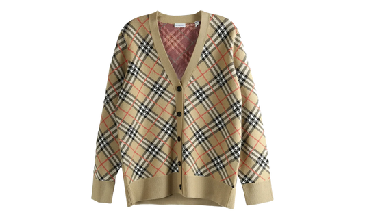 Check Pattern Cardigan WMNS "Sand Beige" 8118365
