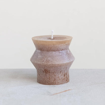 Amazoncom Unscented Totem Pillar Candle Cappuccino