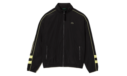 Contrast Water Resistant Zipped Taffeta Jacket "Black / Yellow" BH1607 6TV
