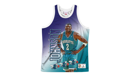 NBA Behind The Back Jersey "Charlotte Hornets Larry Johnson" MSTKMI19002 CHOWHITLJO