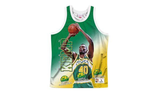 NBA Behind The Back Jersey "Seattle Supersonics Shawn Kemp" MSTKMI19002 SSUWHITSKE