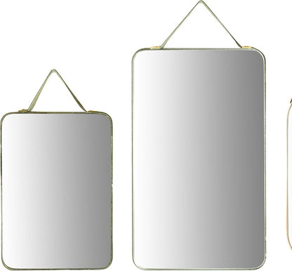 Various Velvet Edged Wall Mirrors Multicolor Set of 6