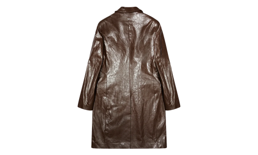 Fake Leather Coat "Brown" A210910QMBU7FG