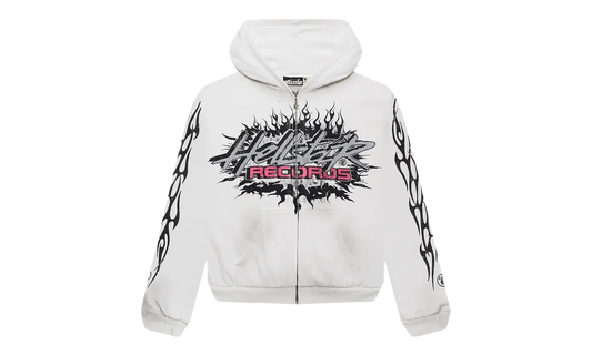 Records Glitter Zip-Up "White" HSR203
