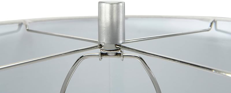 Faceted Metal Table Lamp with Stacked Column Design