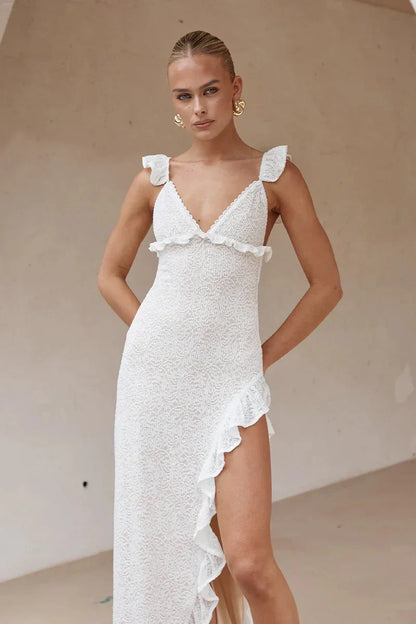 Orlean Ruffle Maxi Dress