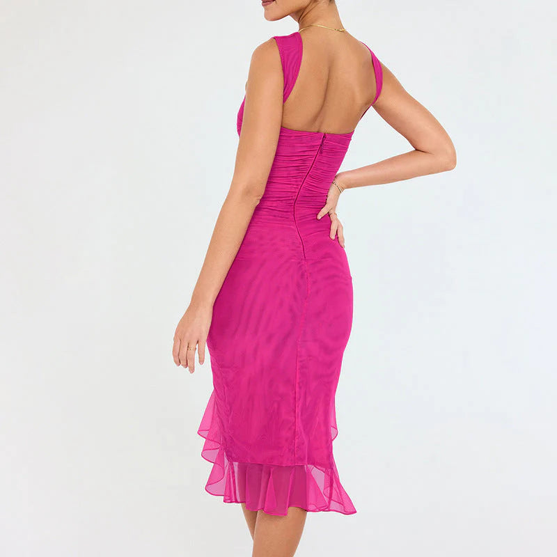 Olivia - Ruffle Midi Dress