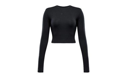 Sportswear Chill Knit Slim LS Cropped Top WMNS "Black" HF5322 010