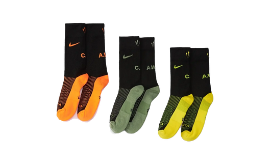 RUNNING CREW SOCKS 3-PACK "Black/Olive/Orange/Yellow" DD9240 909