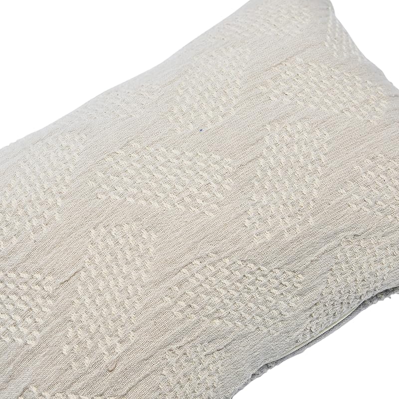 Woven Cotton Jacquard Lumbar Pillow