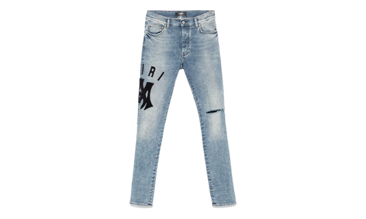Suede Applique Logo Jeans "True Indigo Black" AMDNSY10970 766