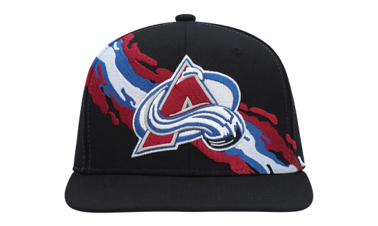 NHL Vintage Paintbrush Snapback Cap "Colorado Avalanche - Black" 6HSSSH22087 CAVBLCK