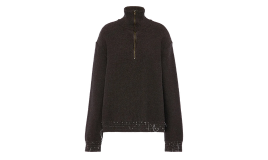 Wool Quarter-Zip Sweater WMNS "Brown" S51HL0040M13227143F