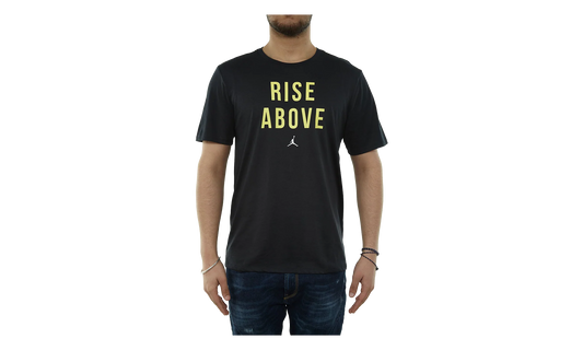 Jordan Jumpman Rise Above Mens T-Shirt "Black / Volt Yellow" 882100 011