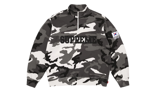 Shop Flag Half Zip Pullover "SS26 - Snow Camo - Seoul" SU27015