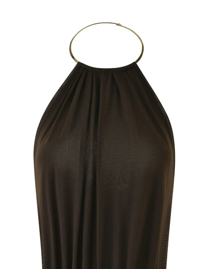 Evanna Mini Dress - Brown : Chocolate