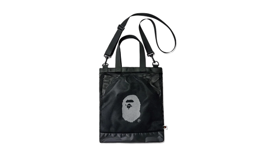 A Bathing Ape 'Ape Head' Mesh Bag "Black" RA 1002