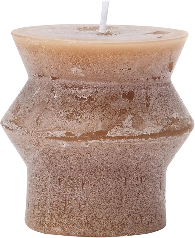 Amazoncom Unscented Totem Pillar Candle Cappuccino
