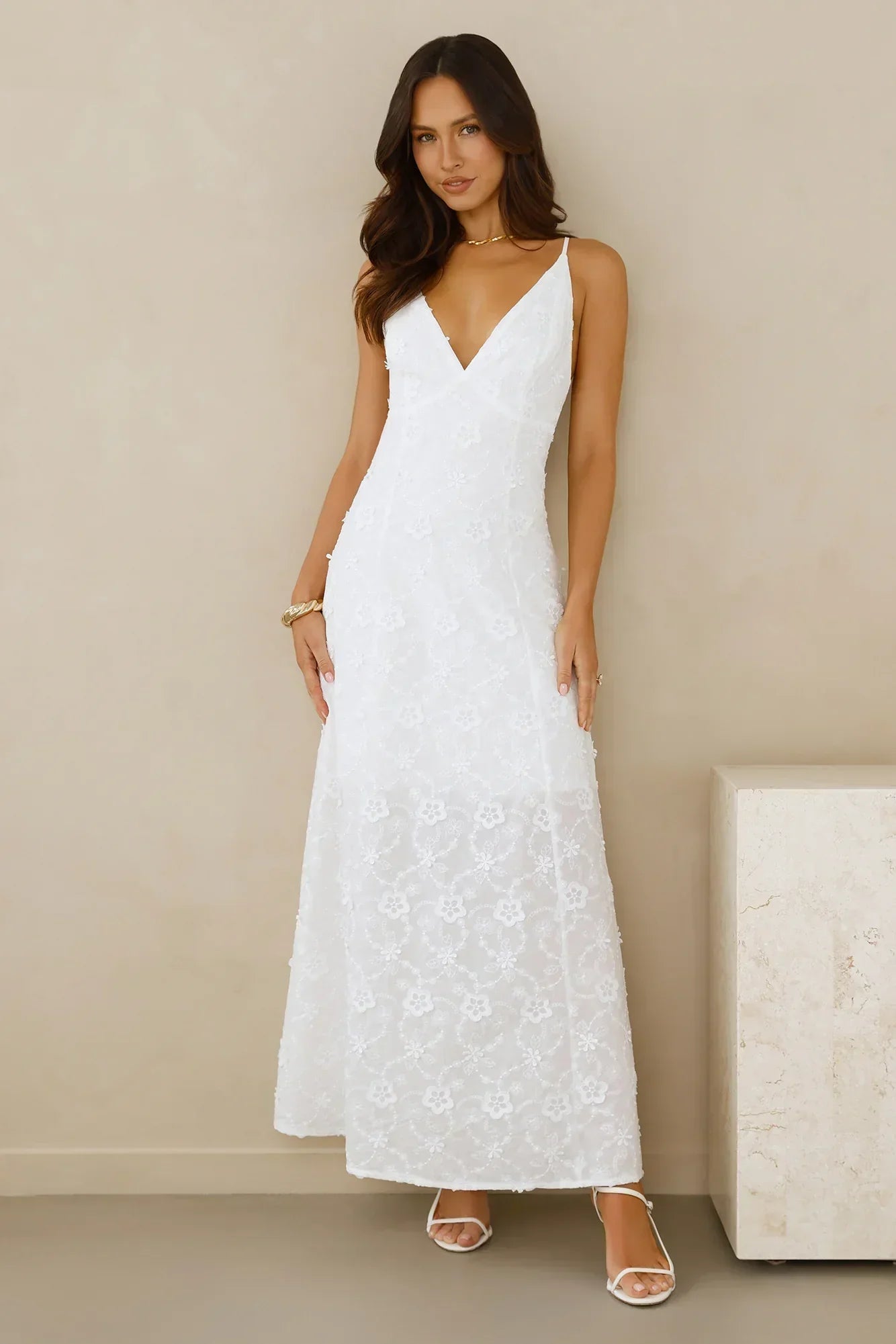 Soft Moonbeam Maxi Dress