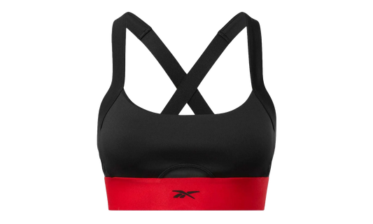 Cardi B Workout Bra WMNS "Black / Red" H48421