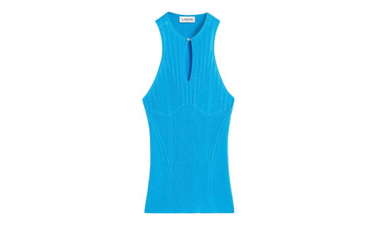 SILK KNIT HALTER TOP "Blue" RW TO0015 K004 P24 220