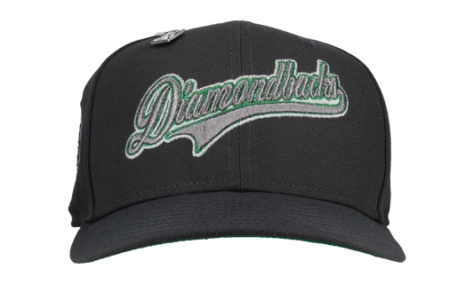 59FIFTY Arizona Diamondbacks Script 25th Anniversary Fitted Hat "Graphite Metallic" 123451299553