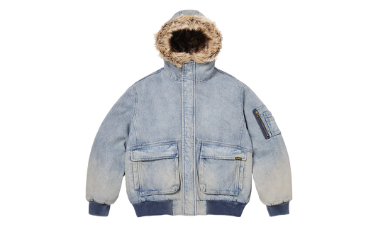 Reversible Faux Fur Hooded Work Jacket "SS26 - Denim" SU27009
