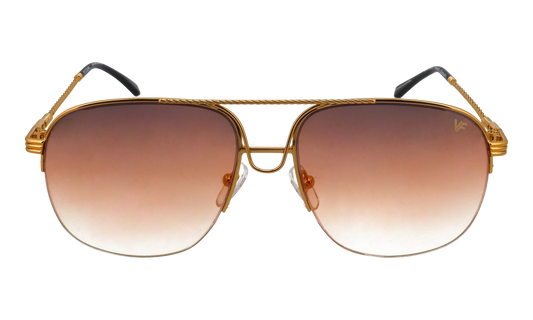 Collins Half Rim 24KT "Yellow Gold / Brown Triple Gradient" MPCL2 0002 54T5