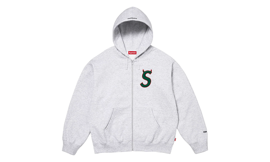 Devil S Logo Zip Up Hooded Sweatshirt "SS26 - Heather Grey" SU27312