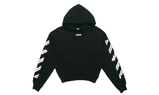 Back Arrow Printing Loose Hoodie "Black" OMBB037S20E300031088