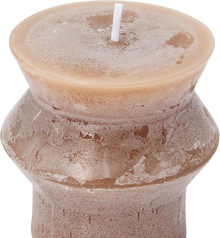 Amazoncom Unscented Totem Pillar Candle Cappuccino