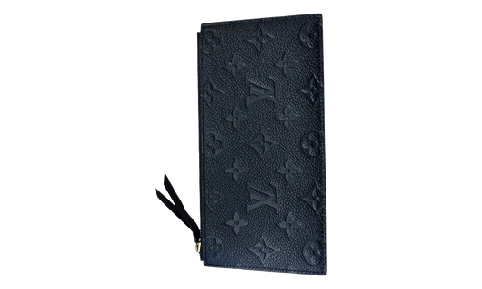 Embossed Monogram Long Wallet "Black/Gold" LVEMLWBG
