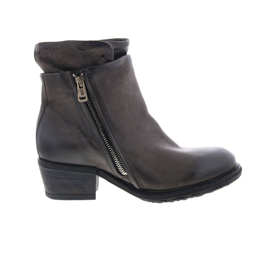 Cadmus Womens Brown Leather Zipper Ankle & Booties Boots
