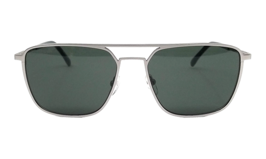 Rectangle Sunglasses "Matte Silver" L194S-035