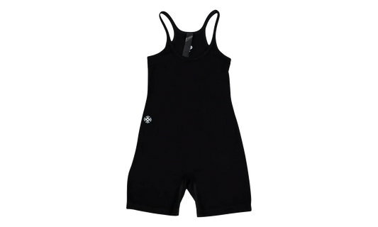 Ribbed Embroidered Romper "Black" CHRM1015