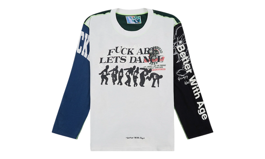 Disco Reversible Long-Sleeve Tee "White" BWA64