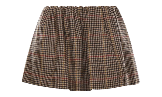 Houndstooth Mini Skirt WMNS "Brown" MG2594 S OOO 181J F0040