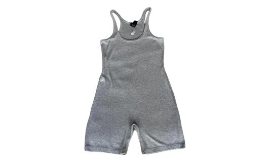 Ribbed Embroidered Romper "Grey" CHRM1005