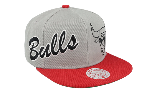 NBA Knock Out Panel Snapback Cap "Chicago Bulls - Grey" HS8513 CBUGREY