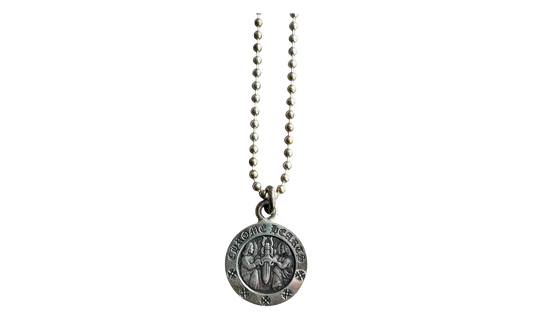 Angel Medallion Necklace "Silver" CHRM0947