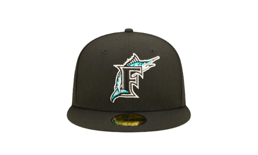 59Fifty MLB Florida Marlins Pop Sweat Fitted Hat "Black" 60243518